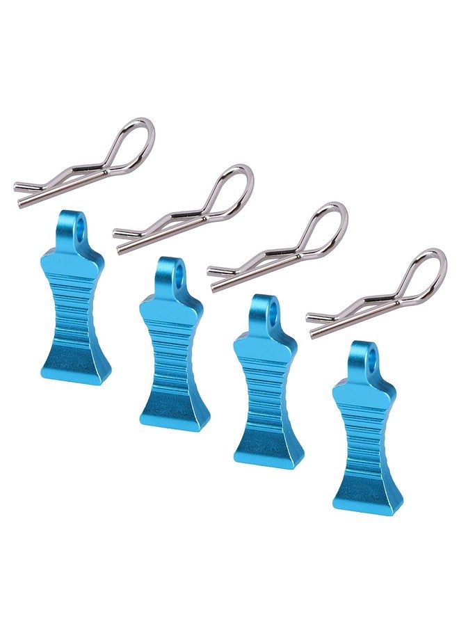 AIMROCK RC Body Clips R Pins 30-Degree Angle RC Clips with Pull Tabs for 1/10 1/12 Traxxas Arrma Axial Losi HPI RC Car Crawler Truck Buggy (Blue) - Image 2